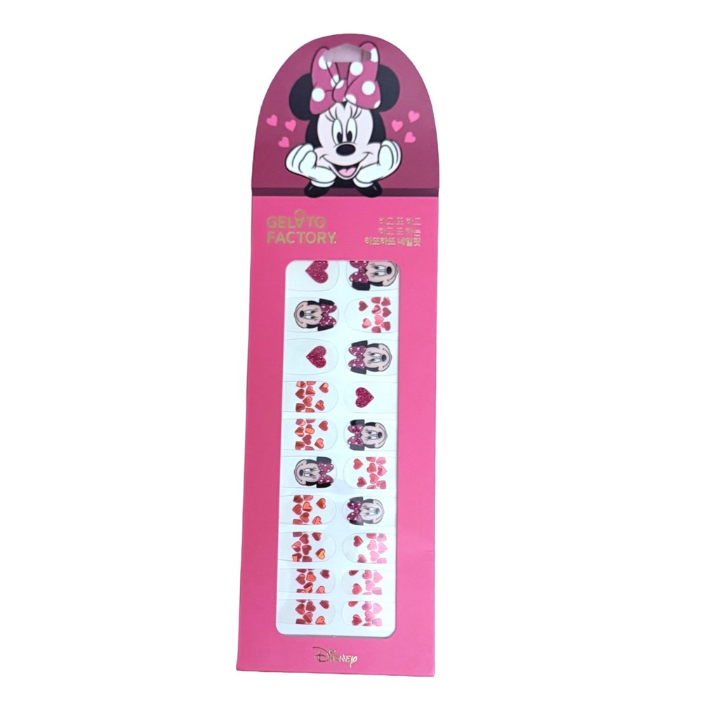 Disney Minnie Mouse Red Hearts Nail Stickers